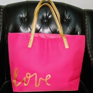 Pink LOVE tote